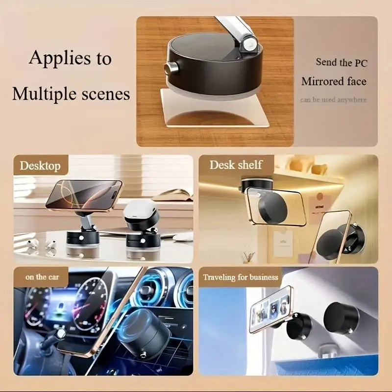 Magnetic Household Mobile Phone Holder Double-Sided Adsorption Foldable Mini Multi-Function Navigation Car Mobile Phone Holder