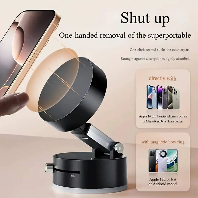 Magnetic Household Mobile Phone Holder Double-Sided Adsorption Foldable Mini Multi-Function Navigation Car Mobile Phone Holder