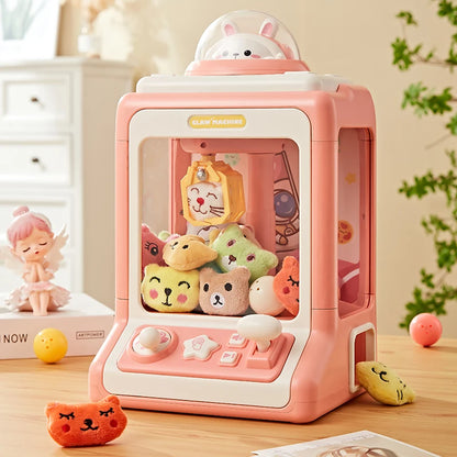 Kids DIY Electric Claw Machine Girl Grab Mini Doll Clip Egg Music Crane Game Education Children Toy for 3 Year Gifts