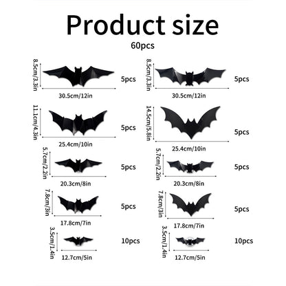 Halloween LED Flashing Bat Wall Stickers