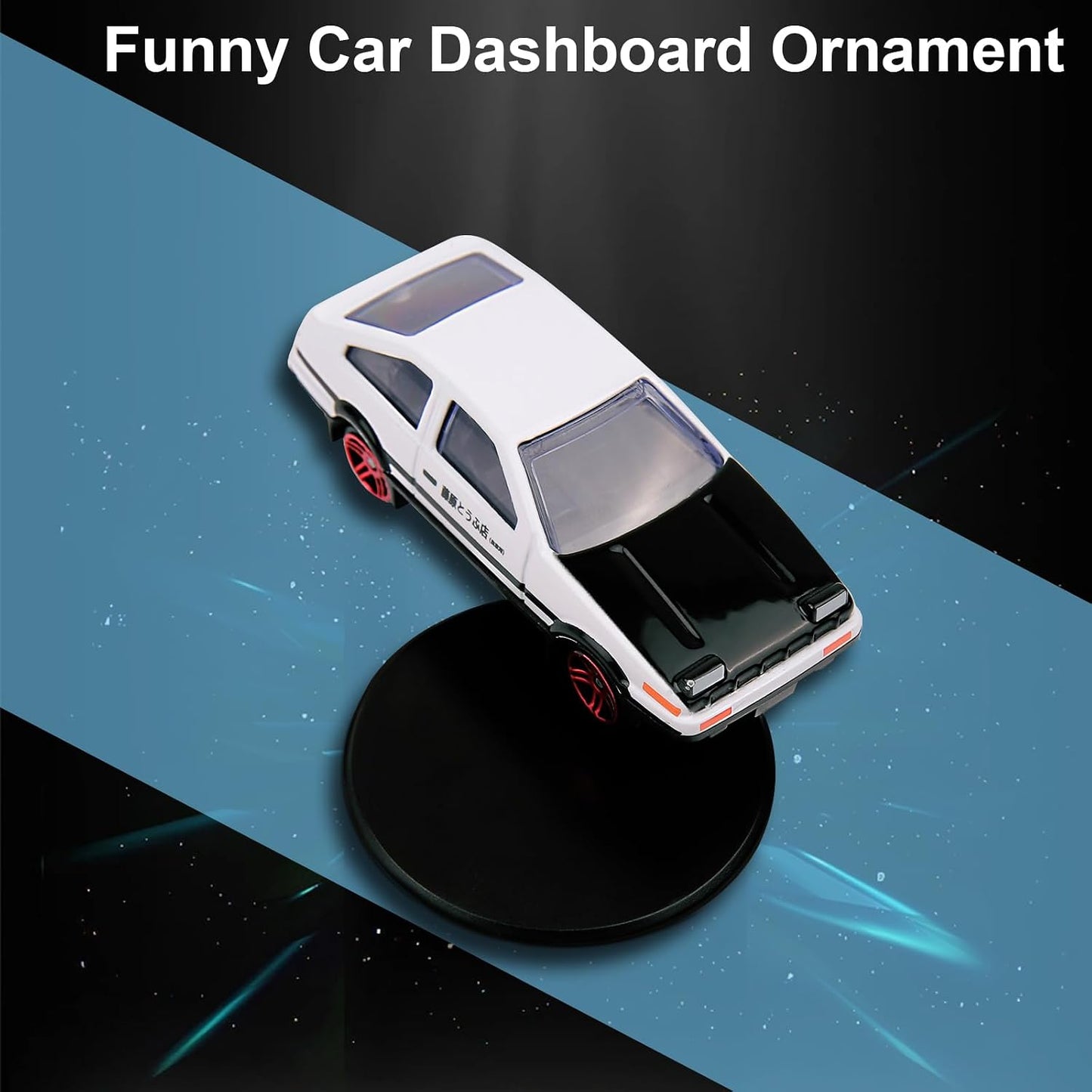 Car Drift Dashboard Ornament, Alloy Drifting Spin AE86 Model Mini Car Interior Dash Decoration Dynamic Rotate Auto Interior Accessories, Vehicleturn and Follow Drift