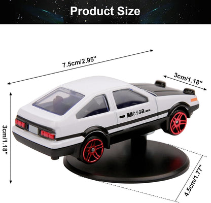 Car Drift Dashboard Ornament, Alloy Drifting Spin AE86 Model Mini Car Interior Dash Decoration Dynamic Rotate Auto Interior Accessories, Vehicleturn and Follow Drift