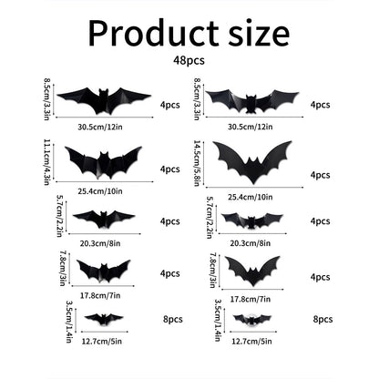 Halloween LED Flashing Bat Wall Stickers