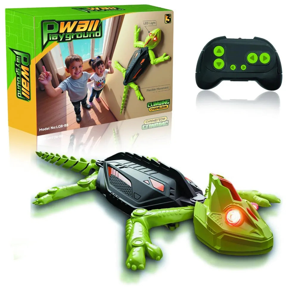 Rechargeable Wall Climbing RC Lizard Toy Realistic LED Eyes Climber Gecko Robot Toy Remote Control Cockroach Spider Toy For