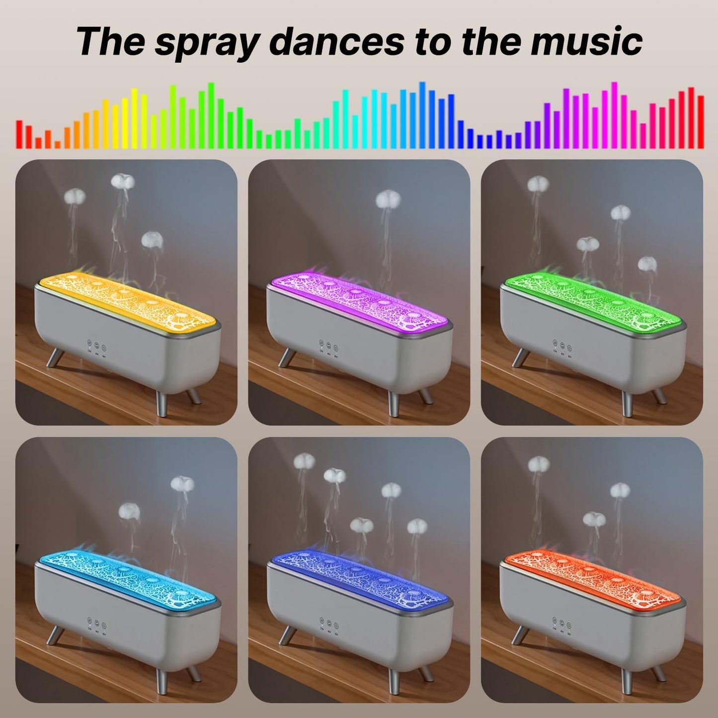 Jellyfish Diffuser Humidifier, Essential Aromatherapy 300ML Ultrasonic Diffuser with Essential Oils. 7 Colors Light Waterless Auto off with Remote Control for Large Room Office Bedroom