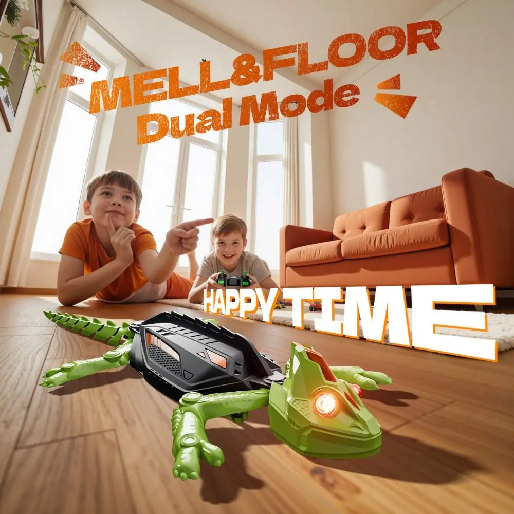 Rechargeable Wall Climbing RC Lizard Toy Realistic LED Eyes Climber Gecko Robot Toy Remote Control Cockroach Spider Toy For