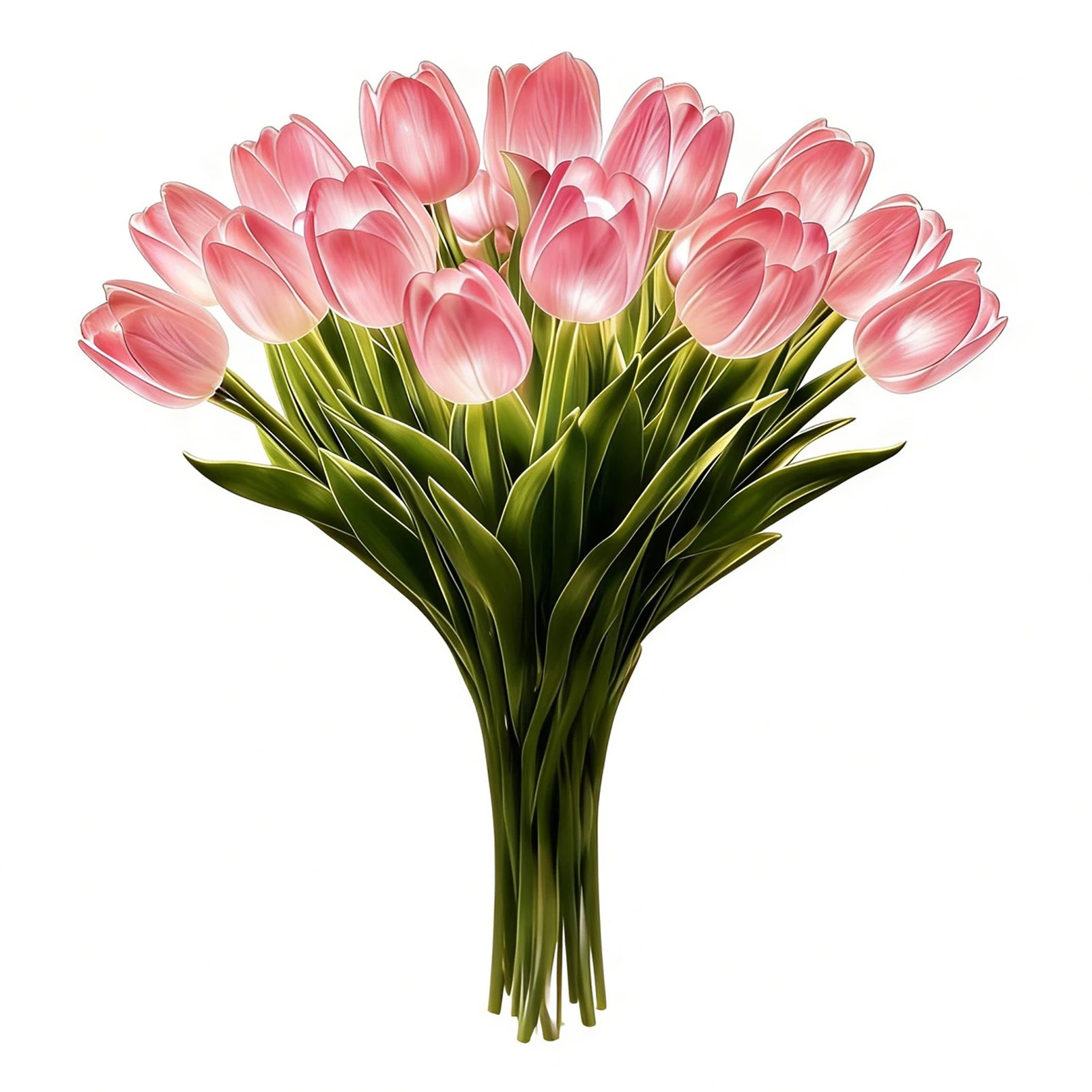 15Pcs Radiant Romantic Tulip Light Warm Light Flower Shaped Ambient Lamp Adjustable Tulip Night Light for Bedroom Bedside Decor