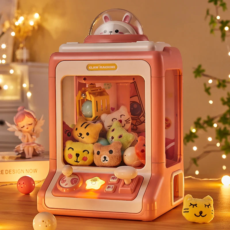 Kids DIY Electric Claw Machine Girl Grab Mini Doll Clip Egg Music Crane Game Education Children Toy for 3 Year Gifts
