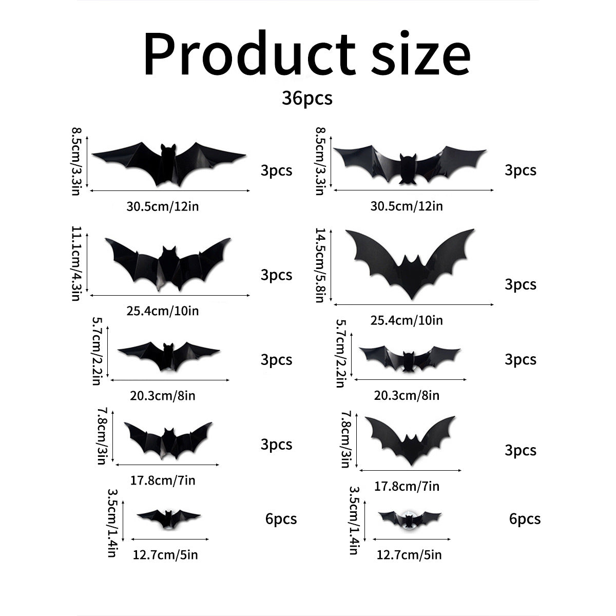 Halloween LED Flashing Bat Wall Stickers