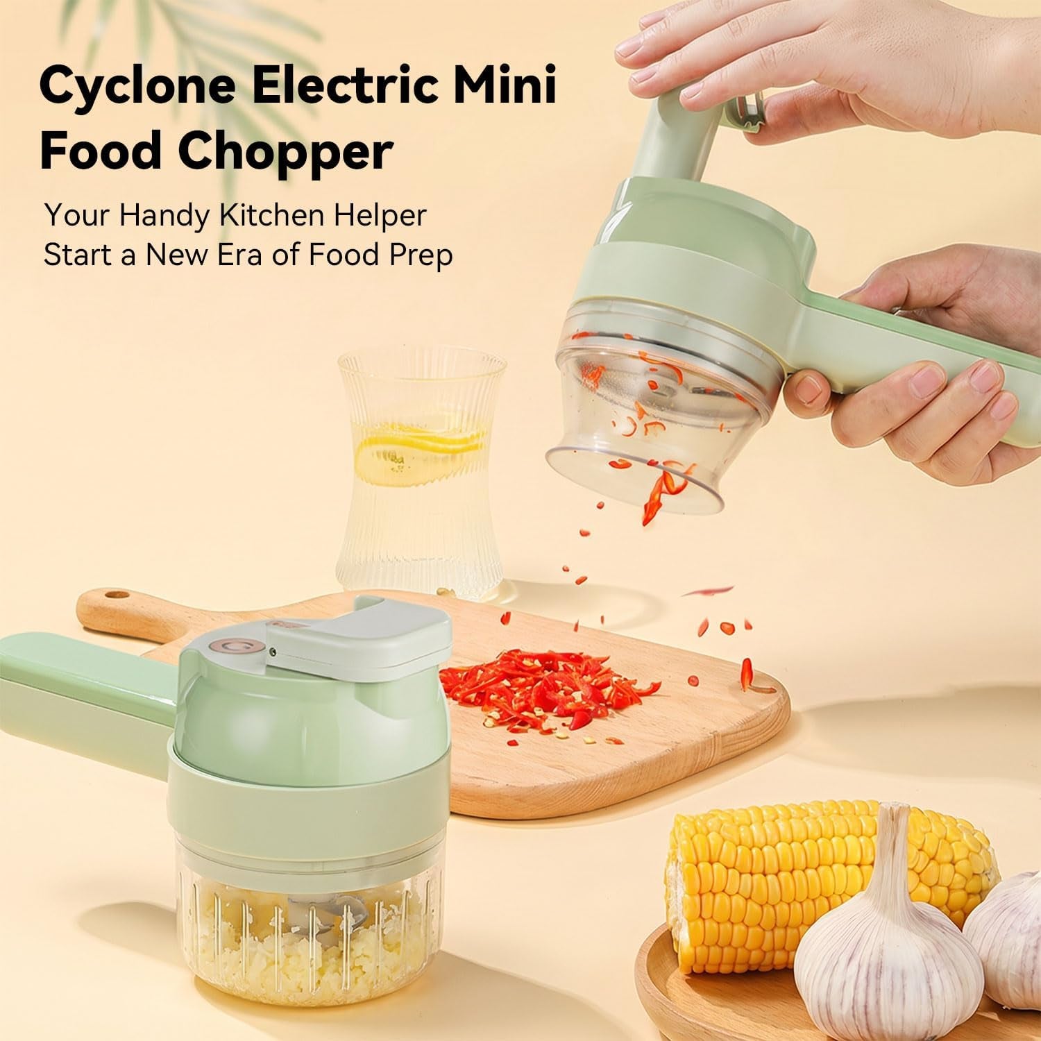 5-In-1 Wireless Electric Vegetable Chopper, Multi-Function Food Processor