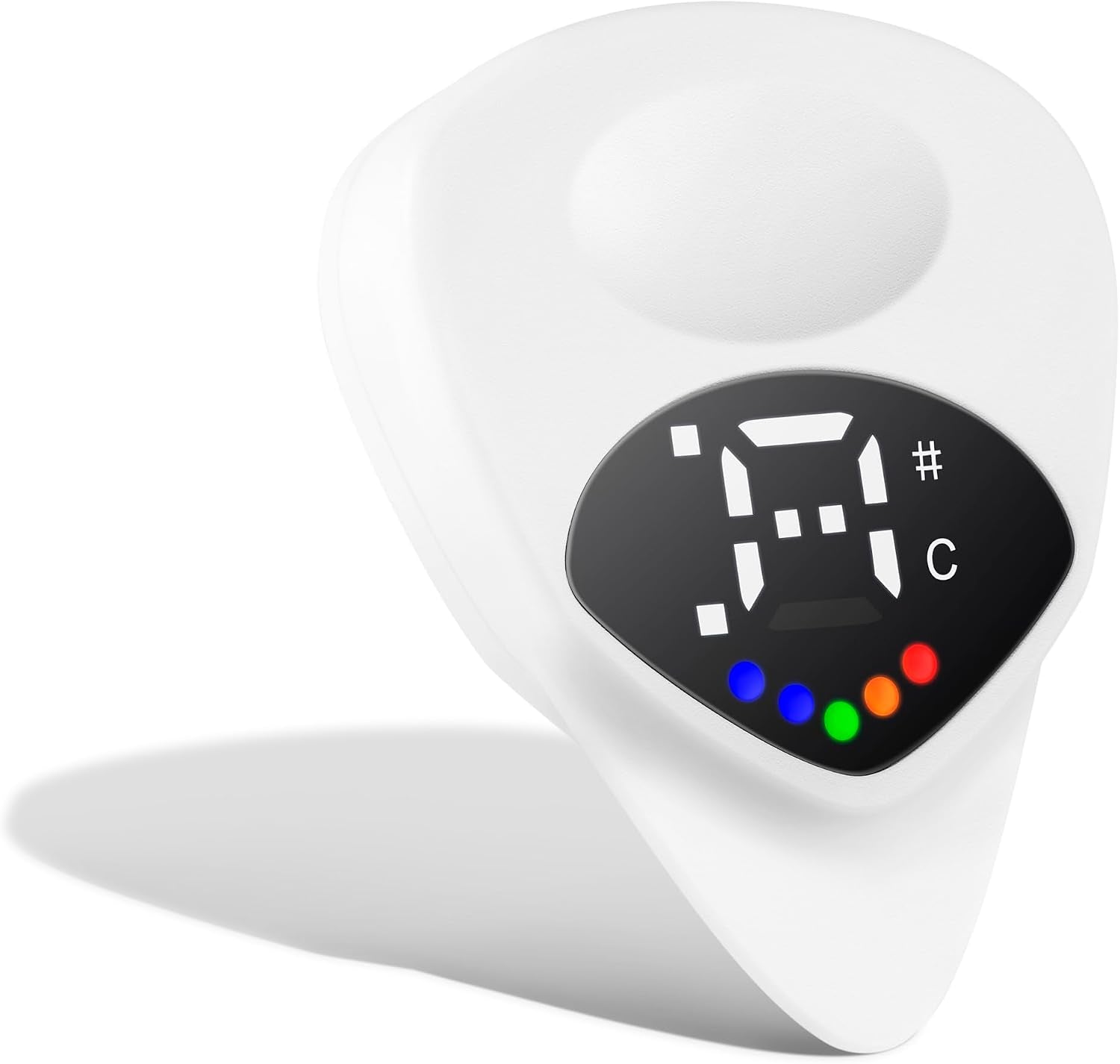 Guitar Tuner 2 in 1 Guitar Picks - Digital, LED Screen, 0.6Mm Plectrum, 12 Equal Temperaments, Precision Tuning for Electric & Acoustic Guitars, Bass, Ukulele, Violin