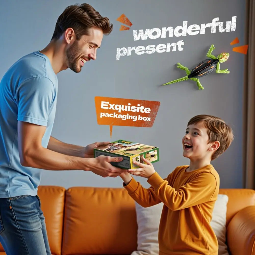 Rechargeable Wall Climbing RC Lizard Toy Realistic LED Eyes Climber Gecko Robot Toy Remote Control Cockroach Spider Toy For