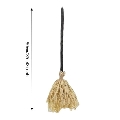 Glowing Animated Dancing Witch Broom with Sounds Bendable Stick Halloween Magic Witch Broomstick Walking Feet Movable