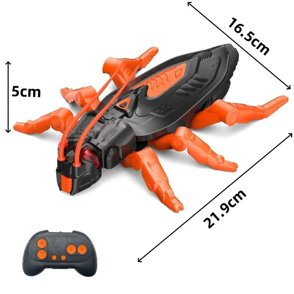 Rechargeable Wall Climbing RC Lizard Toy Realistic LED Eyes Climber Gecko Robot Toy Remote Control Cockroach Spider Toy For