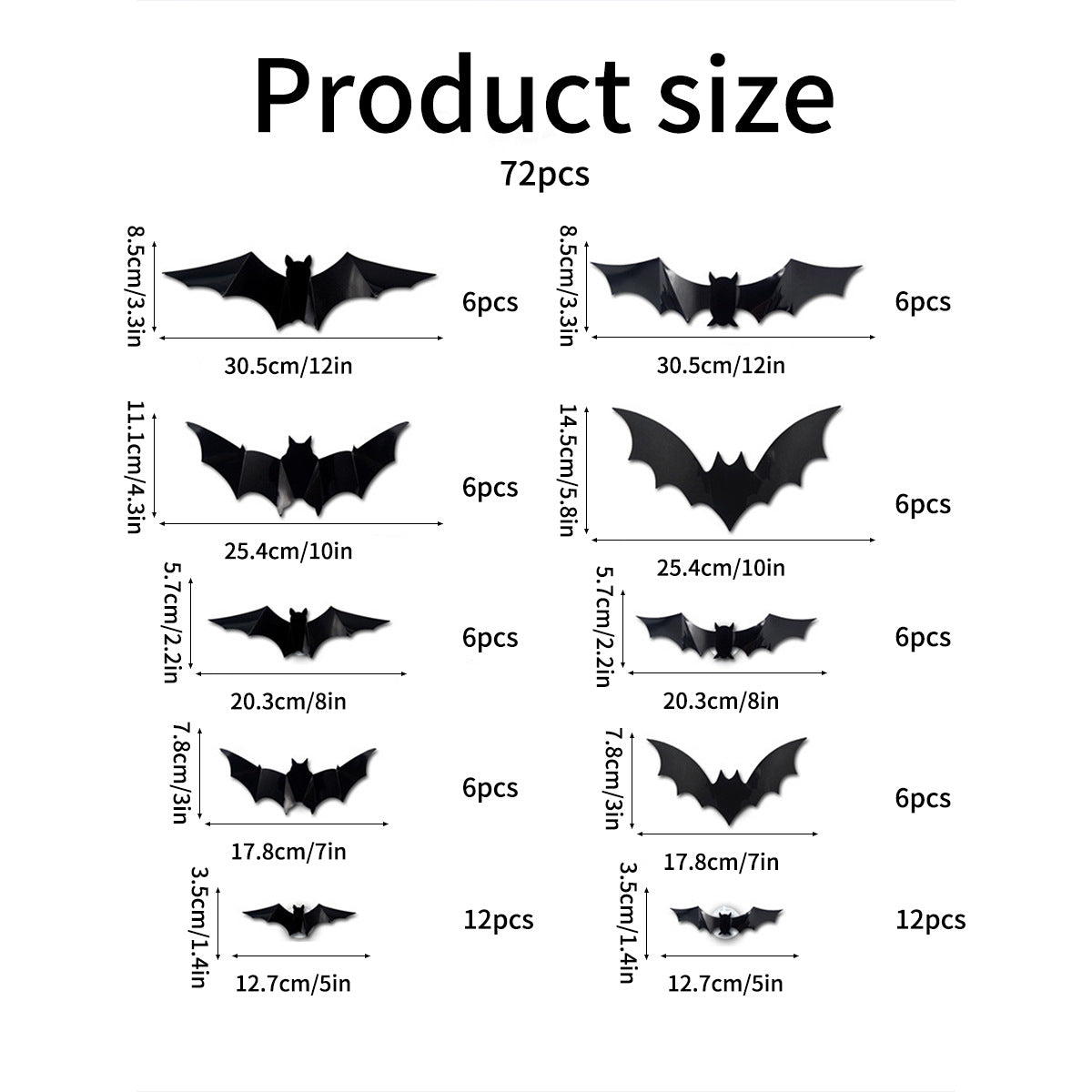 Halloween LED Flashing Bat Wall Stickers