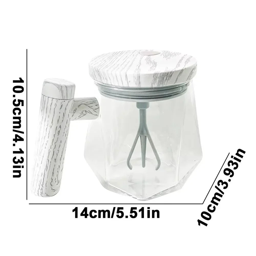 400ML Electric Blender Mixer Pot Portable Self Stirring Glass Coffee Cup Mugs Kitchen Tools for Milk Latte Coffee Drinks Mixing