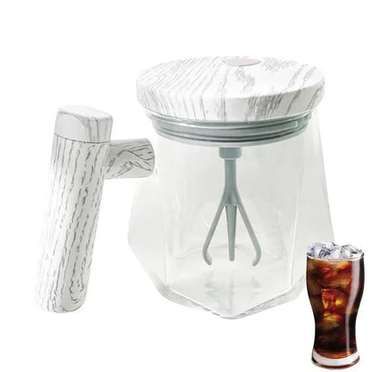 400ML Electric Blender Mixer Pot Portable Self Stirring Glass Coffee Cup Mugs Kitchen Tools for Milk Latte Coffee Drinks Mixing