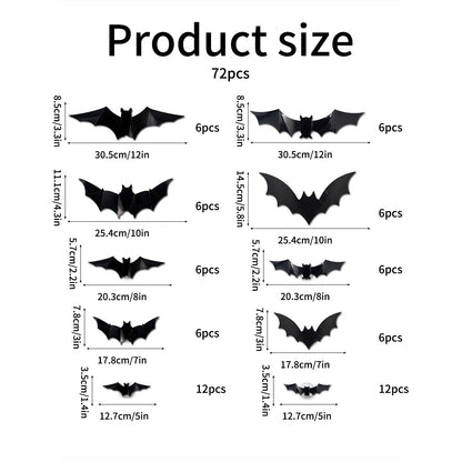 Halloween LED Flashing Bat Wall Stickers