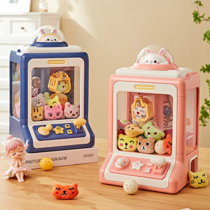 Kids DIY Electric Claw Machine Girl Grab Mini Doll Clip Egg Music Crane Game Education Children Toy for 3 Year Gifts