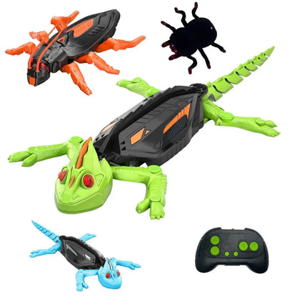 Rechargeable Wall Climbing RC Lizard Toy Realistic LED Eyes Climber Gecko Robot Toy Remote Control Cockroach Spider Toy For
