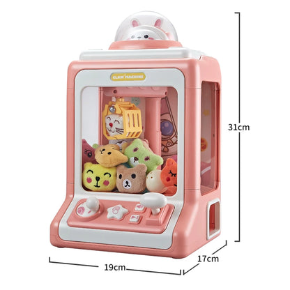 Kids DIY Electric Claw Machine Girl Grab Mini Doll Clip Egg Music Crane Game Education Children Toy for 3 Year Gifts