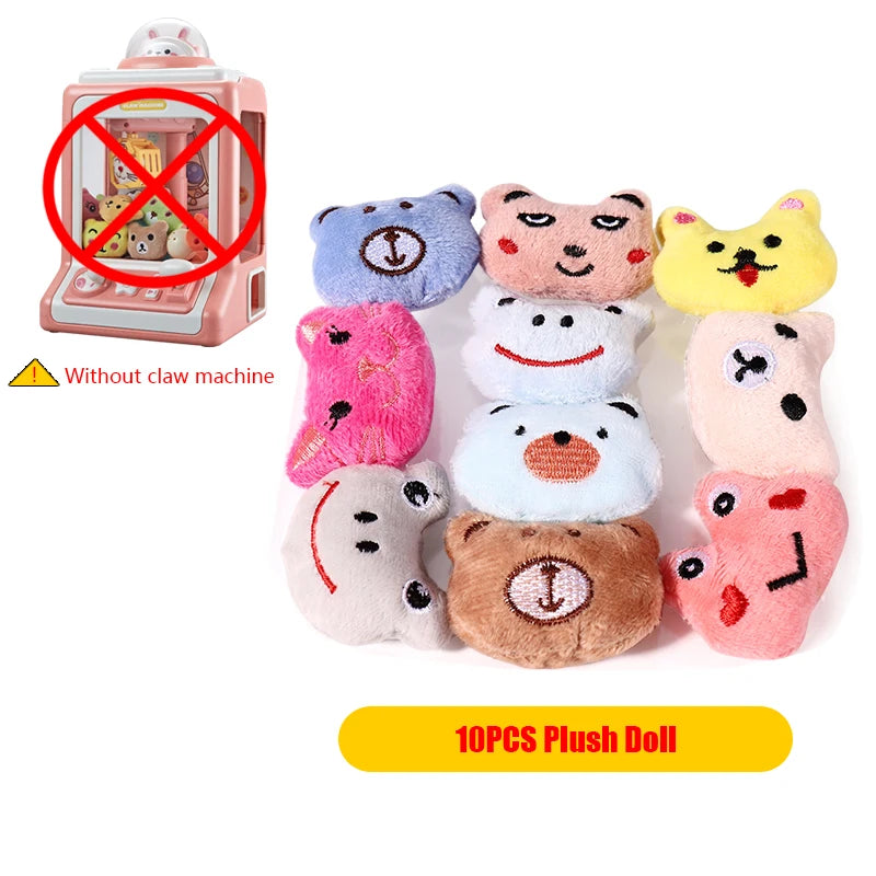 Kids DIY Electric Claw Machine Girl Grab Mini Doll Clip Egg Music Crane Game Education Children Toy for 3 Year Gifts