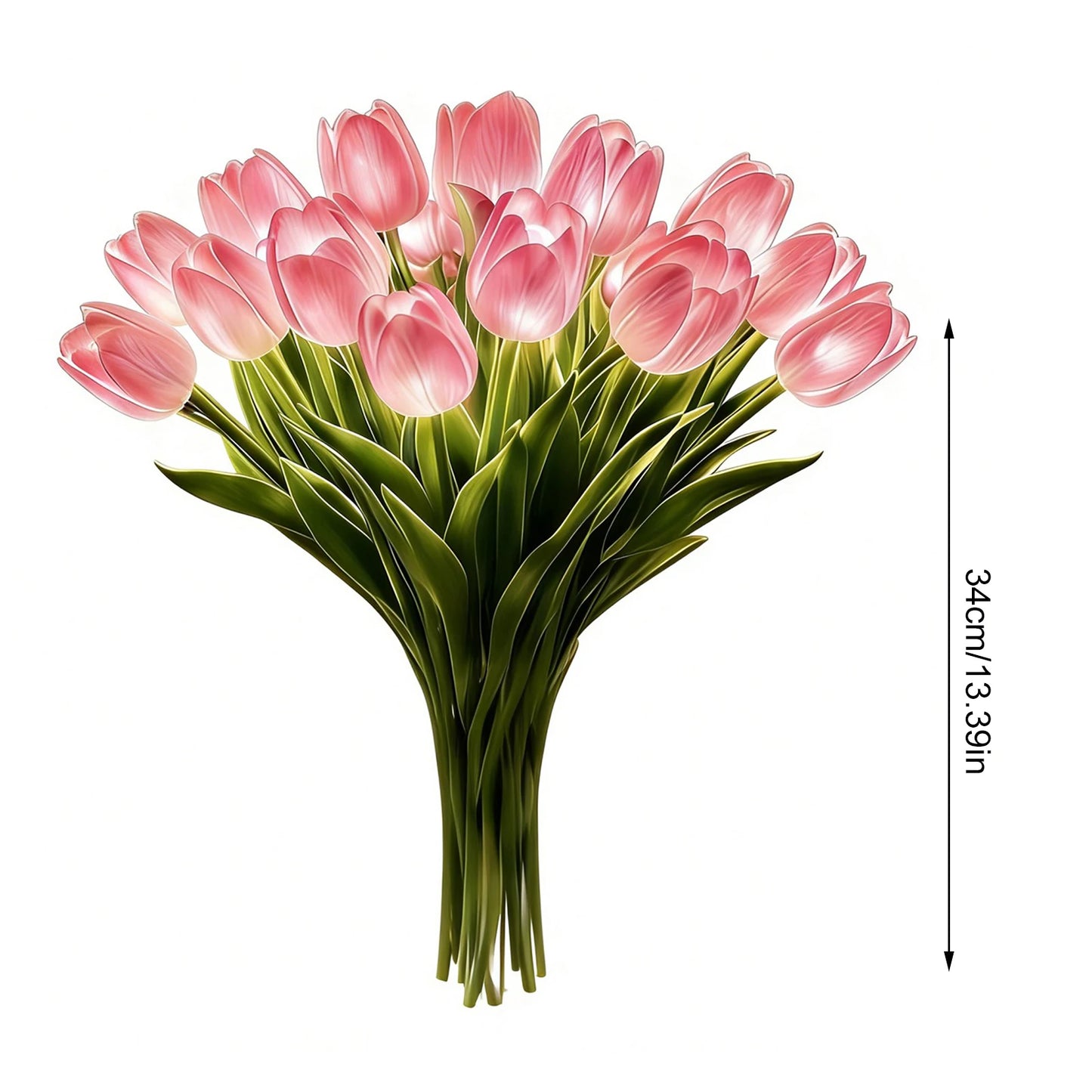 15Pcs Radiant Romantic Tulip Light Warm Light Flower Shaped Ambient Lamp Adjustable Tulip Night Light for Bedroom Bedside Decor
