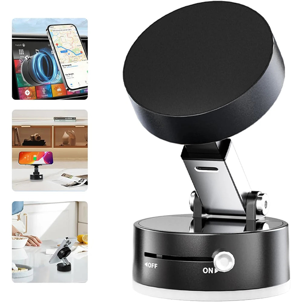 Magnetic Household Mobile Phone Holder Double-Sided Adsorption Foldable Mini Multi-Function Navigation Car Mobile Phone Holder