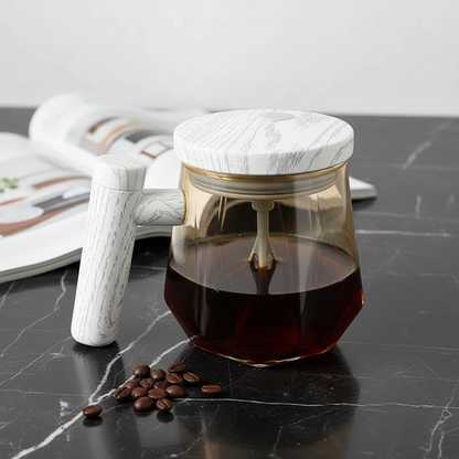 Electric Self-Stirring Glass Coffee Cup