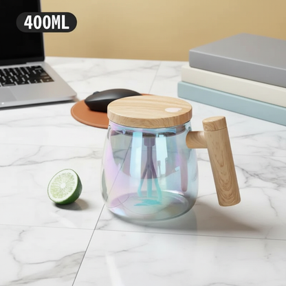 Electric Self-Stirring Glass Coffee Cup