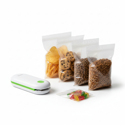 Bag sealer with various sealed food bags